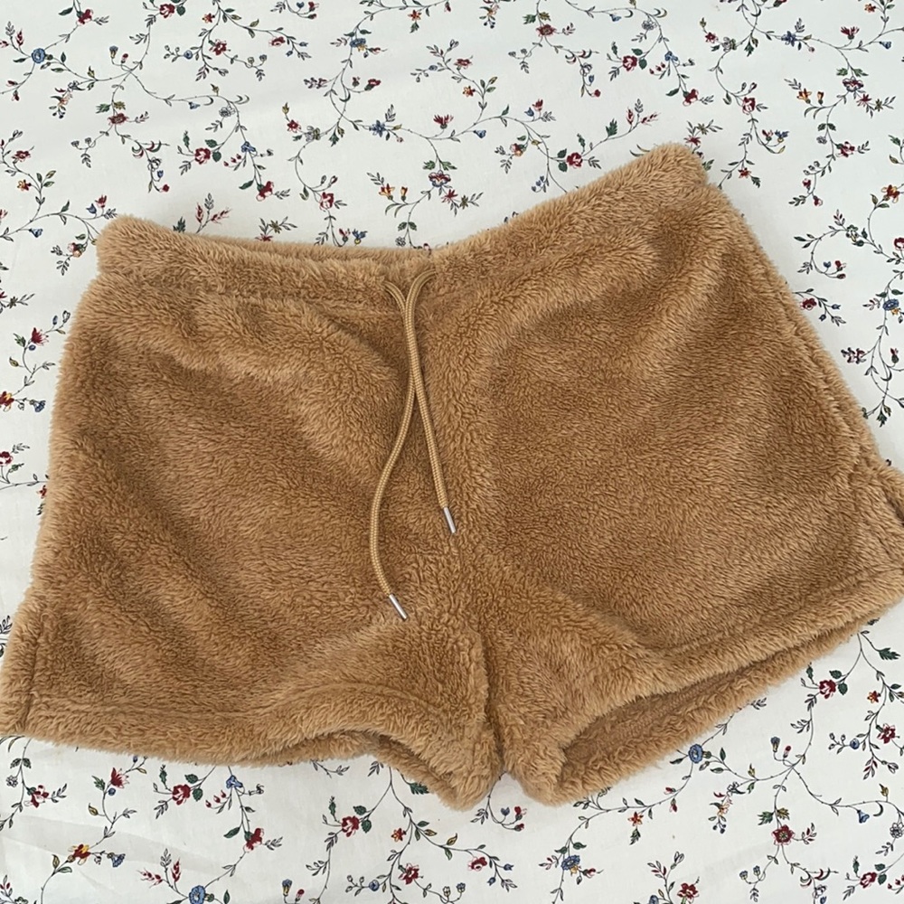 Fluffy fuzzy shorts